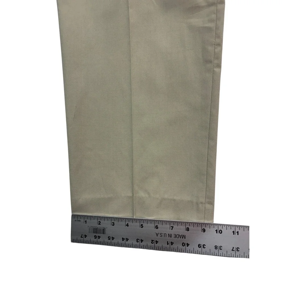 Brooks Brothers Brookspoplin 48R 43x39 Tan Cotton 2pc Pant Suit Flat Front Mens